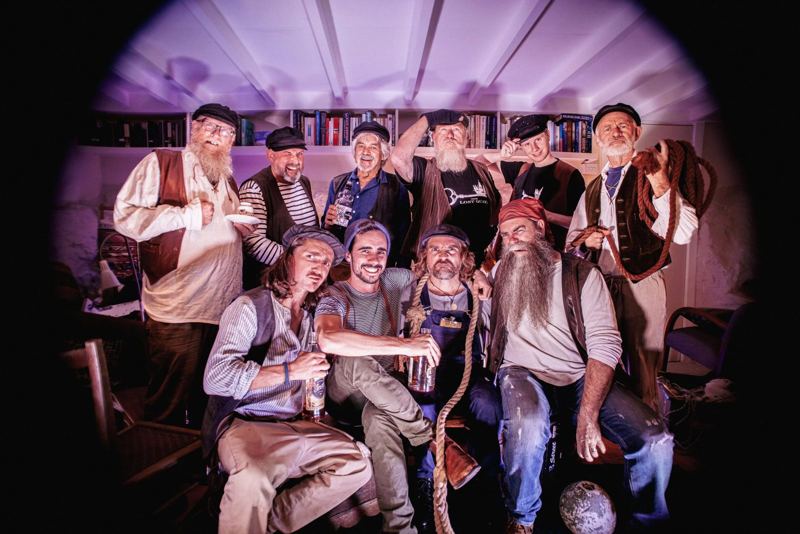 The Lost Quays in sailor caps and waistcoats